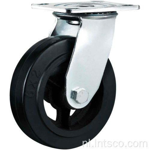 Heavy Duty Rubber On Iron Swivel Trolley Casters